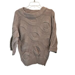 Anne Klein Taupe Textured Sweater